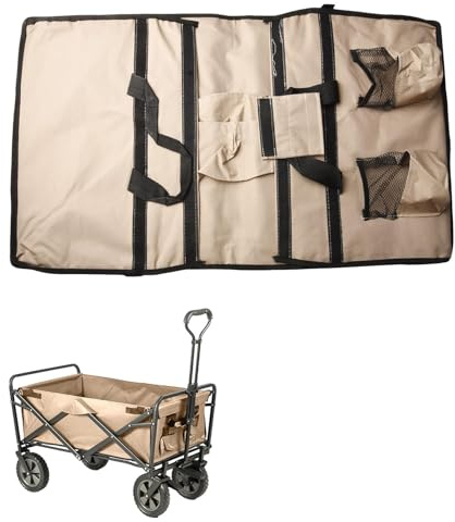 THEGA Oxford Cloth Folding Wagon Inner Bag Replacement Liner, Waterproof Shopping Cart Liner Bag, For Garden Cart Trolley Camping Beach Picnics Outdoor Storage 85x43x26cm(B)