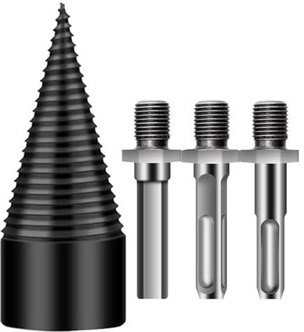 Spaccalegna a , in acciaio, per tronchi d'albero, portatile, rimovibile, con 3 , per fattoria di noci, campeggio, casa e uomini