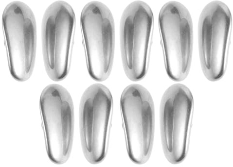 Healvian Lot de 5 paires de plaquettes de nez pour lunettes, coussinets de nez en titane antidérapants, design goutte d'eau, coussinets de nez de rechange ultra légers pour réparations de lunettes et