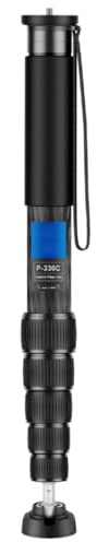 Monopiede professionale per fotocamera in carbonio si estende fino a 166/167 cm per fotografia e videografia, monopiede nero estensibile per fotocamera