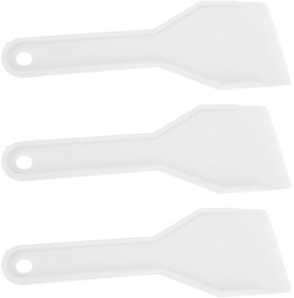 Operitacx Raschietti per Ghiaccio 3 Pezzi in Plastico Bianco per Frigorifero e Freezer, Pala per Sbrinare Superficie Liscia senza Sbavature, Utensile per Cucina Domestica