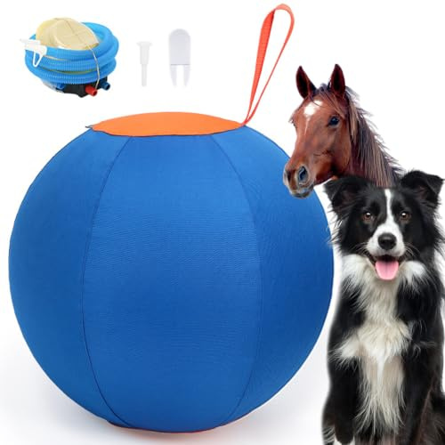 Xoeryoy Herding Ball för hundar, 50 cm uppblåsbar stor vallboll för medelstora och stora raser, kompatibel med herde, nötkreaturhundar, hästlek