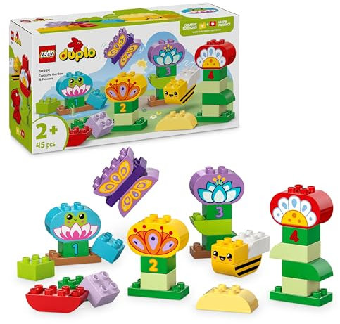 LEGO DUPLO Town Kreativer Blumengarten - Motorikspielzeug für Kinder ab 2 Jahren - Montessori Spielzeug - Lernspielzeug für Vorschulkinder - Garten Spiel für Kleinkinder - Geschenkidee 10444