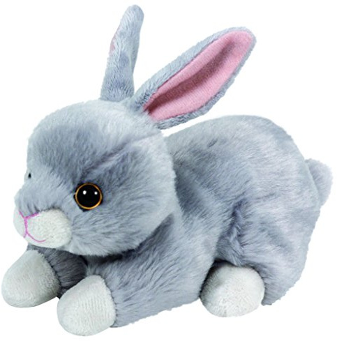 TY Carletto 41700 - Nibbler Beanie Babies, Easter limited bunny, 15 cm, grey