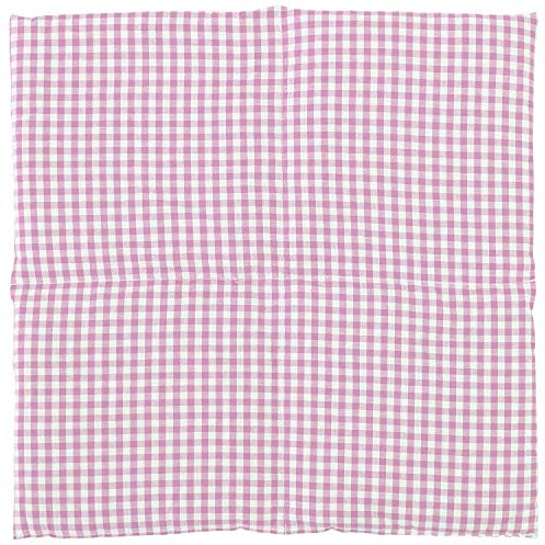Bio-Bio Dinkelkissen 40x40cm 4-Kammer XXL Bio Stoff rosa-weiß - Wärmekissen Körnerkissen