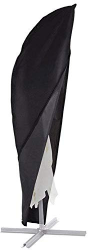 QMQ Waterproof Parasol Cover, Large Heavy Duty Cantilever Umbrella Cover with Zip 265CM(50 * 70 * 40CM) – Black