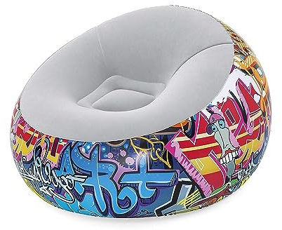 Bestway Graffiti-Luftsessel, Bunt, 112 x 112 x 66 cm