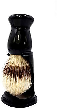 YMZ Bartbürste Herren Bartbürste Männer Gesichtsreinigung Schönheit Tools Rasierpinsel Halter Gebrochene Haare Bürste Hals Gesicht Bürste