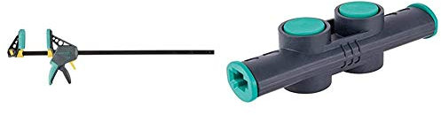 Wolfcraft 3033000 1 Ehz Pro Morsetto 100-700, Per Uso Con Una Sola Mano & 3038000-1 Connector Pro/Easy - Adattatore Per Morsetti Per Uso A Mano Sola