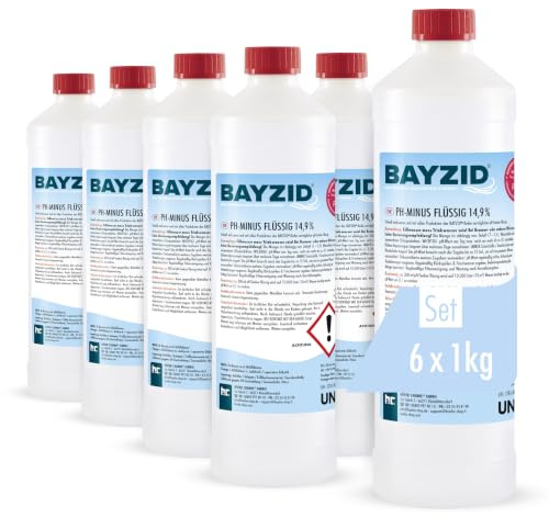 6 x 1 kg BAYZID pH Senker Minus 14,9% von Höfer Chemie für Pool & Schwimmbad zur Senkung des pH Werts