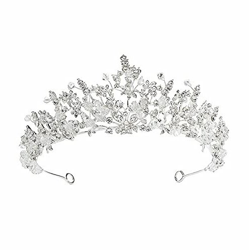 Moonight Wedding Crown for the Bride, Rhinestone Princess Tiara for Women, Prom Queen/Pageant/Bridal, Handmade Hair Accessorie