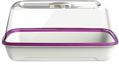 Romberg BoQube M | Zimmergewächshaus mit Belüftung | Gießöffnung | optimales Mikroklima und Platz für 18 Quelltabletten | 37 x 19 x 18 cm | Weiß/Pfl