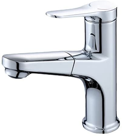 Wasserhahn Bad Ausziehbar Waschtischarmatur mit Herausziehbarer Brause Einhebelmischer Bad Armaturen Waschbecken Chrom