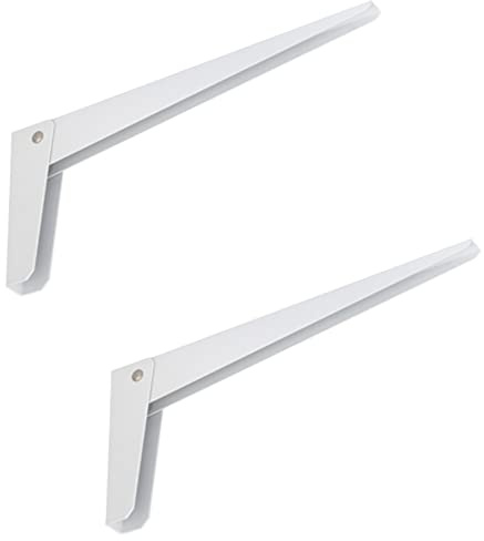 BRESKO Klappkonsole Klappregal Konsole Klappträger Regalträger Regalwinkel Klappenträger Winkel 2 Stück (300x130 mm)