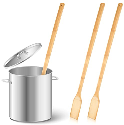 Hoolerry 2 Pieces 36 Heavy Duty Wooden Stir Mixing Paddle Seafood Boil Pot Paddle Cooking Paddle Wood Home Brew Paddle for Crawfish Boil Pot Seafood Camping Restaurants