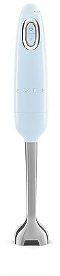 Smeg, Frullatore a Immersione HBF11PBEU, Funzione Turbo e Sistema di Taglio Flowblend, con Impugnatura Antiscivolo, Avvolgicavo Integrato, Accessori Non Inclusi, Potenza 700W, Azzurro