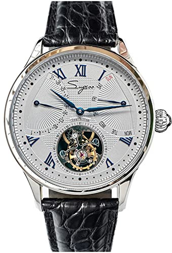 Sugess SU8004BLR Tourbillon Master Seagull ST8004 Uhrwerk Saphirglas Herren Mechanische Uhr 1963