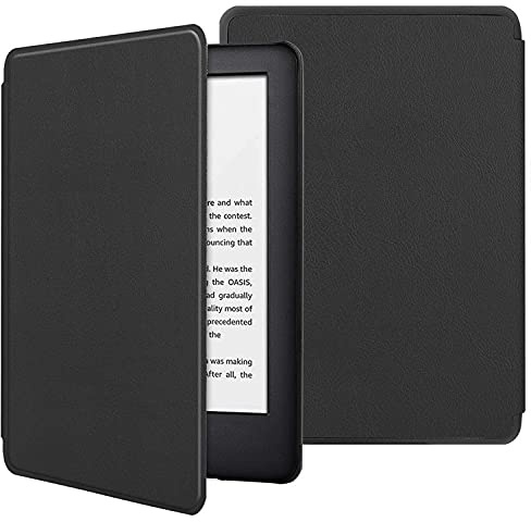 NAWVNMI Hülle Für Kindle Schutzhülle Für Kindle Voyage 2014, E-Book-Reader, Pu-Leder, Schlanke Schutzhülle Für Kindle Voyage, Modell Nr. Nm460Gz, Einfarbig, Smart Case, Schwarz, Kindle