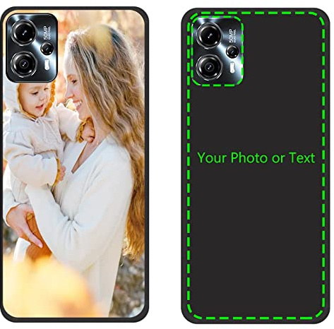 CAXKJE Black Funda Personalizada para Motorola Moto G14,Diseño tu Foto Imagen o Texto Personaliza Carcasa,Silicone Ultradelgado Case Cover Protector Anti-arañazos Funda