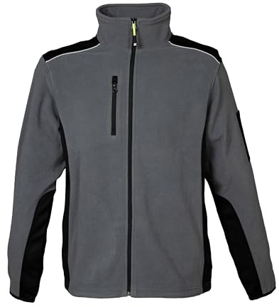 CHEMAGLIETTE! Felpa Pile Zip Intera Uomo - Felpe da Lavoro Collo Alto Antipilling 280 Grammi Poliestere, Maglia Tuta Felpata Invernale Maglie Senza Cappuccio Bicolore, Modello Bal