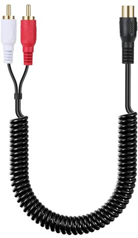 JSADZKJ Câble audio adaptateur RCA Câble séparateur RCA vers 2 RCA Câble audio stéréo séparateur RCA 1 femelle vers 2 mâles pour haut-parleurs,amplificateurs 80cm/31.5in