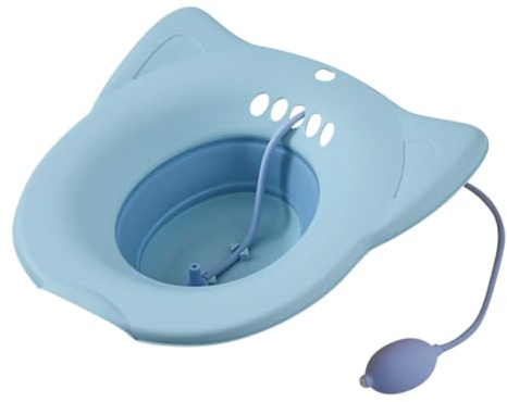 minkissy Lavandino Pieghevole Per Sedile Wc Bidet Per Disabili, Bacino Concavo in Materiale Sicuro, Smontabile e Salvaspazio, Per Assistenza Domiciliare e Uso Post-parto