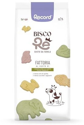 Record - BiscoRe Biscotti per Cani Gusti Misti Fattoria, formato da 1kg. Snack Croccanti e Naturali, Cotti al Forno, Senza Conservanti né Olio di Palma, Leggeri, Digeribili e Gustosi