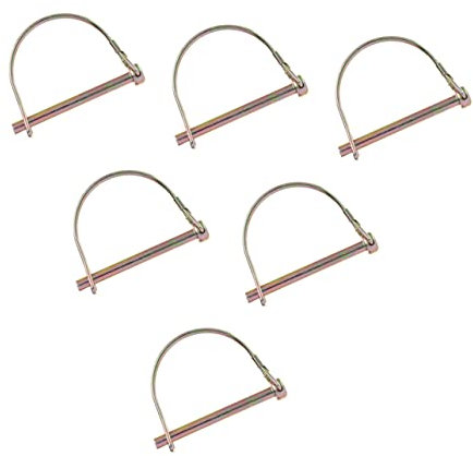 TOKIDNY 6stücke Teiliges D-Form Sicherungsstifte Aus Federhartem Galvanisiert Korrosionsbeständig Heavy-Duty Sicherungsbolzen Für Anhänger Traktoren Mäher Und Landwirtschaftliche Geräte