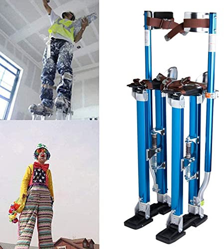 WZWTYSM Trockenbau-Stelzen, Bauarbeiter, Trockenbau-Verputz-Stelzen, Maler-Werkzeug, Aluminiumlegierung, professionelle Arbeitsstelzen mit verstellbarem Riemen, 24- 40
