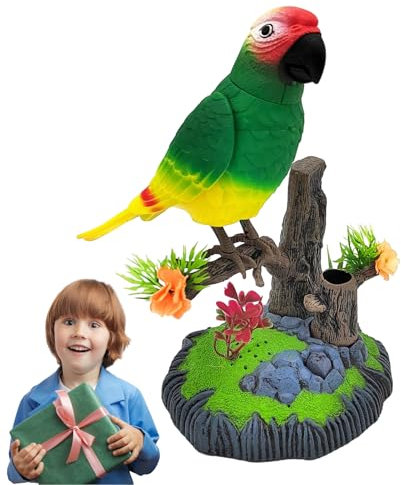 Realistisches Vogelspielzeug - Elektronisches Vogelspielzeug für Kinder, sprechende | Vögel, elektronische Haustiere, mit elektrischer Stimme für, Mädchen, Kinder, Erwachsene