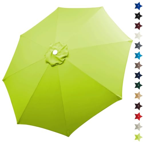 uyeoco Auvent De Remplacement pour Parasol 2m/2,7m/3m, 6 Baleines/8 Baleines Toile De Rechange pour Parasol Déporté, Housse De Rechange pour Parasol De Jardin Terrasse Plage