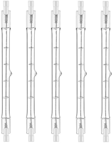 Jaenmsa R7S Halogen Leuchtmittel 189mm 1000W 230V, 5er Pack Halogenstab 189mm, Halogen Birne r7s Dimmbar stablampe für baustrahler, Arbeit Landschaftsbeleuchtung,Wohnzimmerleuchten
