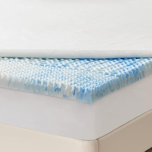 RUIKASI Memory Foam Mattress Topper Double - Egg Crate Orthopedic Matress Topper Double Bed OEKO-TEX, Soft 7cm Mattress Toppers for Back Pain, 135x190cm 4ft6