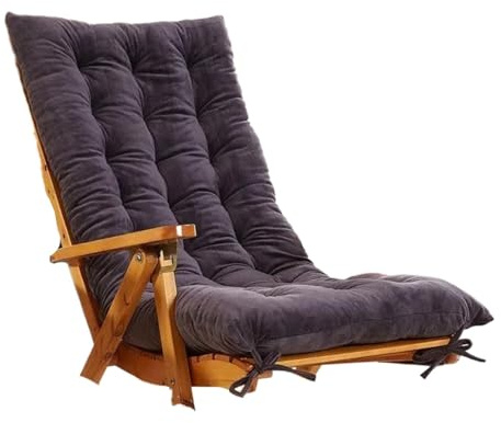 USOHJZ Liegestuhlauflage Stuhl Kissen Liege Schaukel Verdickung Sofa Rattan Stuhl Kissen Verdicken Komfortable Warme Sitz Pad Stühle Matten Heimgebrauch Auflage Gartenliege(Grey,48x120cm)