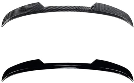 Auto Heckspoiler Für Ford Für Fiesta ST-Line MK6 MK6.5 2008 2009 2010-2014 2015 2016 2017 ABS Auto Heckspoilerlippe Glänzend Schwarz Carbon Fiber Body Kit(Glossy Black)