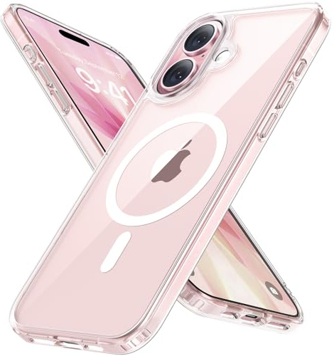 Miracase Magnetic for iPhone 17 Case (Compatible with MagSafe) with Screen Protector Military-Grade Protection, Anti-Fingerprint Translucent Matte Phone Cover for iPhone 17 6.3 inch, Clear