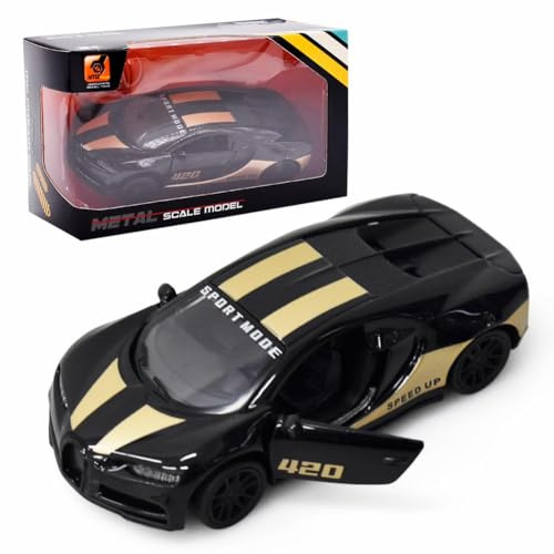 WFKKMEQ Spielzeugauto für Kinder, Automodell, Modellauto im Maßstab 1:43, Modellspielzeug zum Sammeln, Geschenk für 3+ Jungen Mädchen Erwachsene Auto-Fans & Sammler (Schwarz)