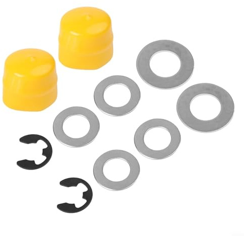Kit de herramientas de repuesto 9040H para cortacéspedes Craftsman incluye cubos de eje, arandelas de empuje y clips E para un funcionamiento eficiente (amarillo)