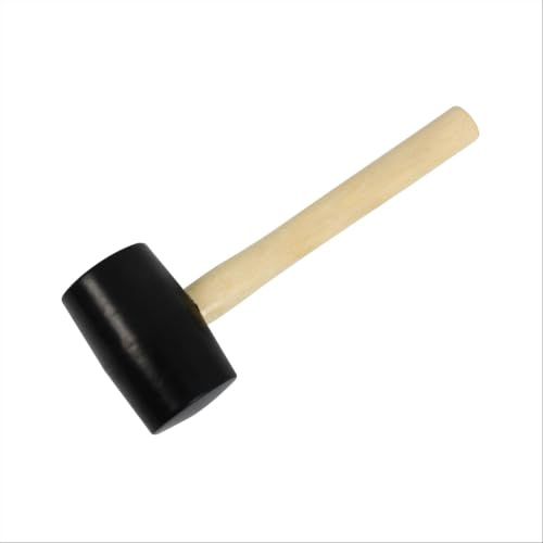 TENX Rubber Hammer Heavy Duty Mallet with Heat Treated Head Anti Chip Rim Temper ABS Handle Ideal for Framing Flooring Walling and General Construction Tool (10.58, Ounces)
