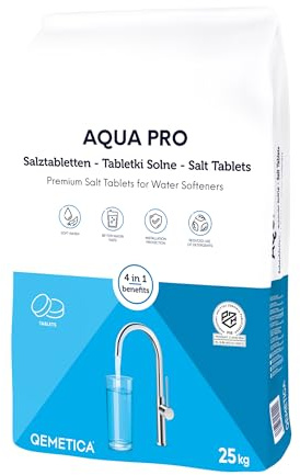 25 kg Aqua PRO Regeneriersalz Salztabletten für Wasserenthärtungsanlagen | DIN EN 973 Klasse A, 99,9% NaCl