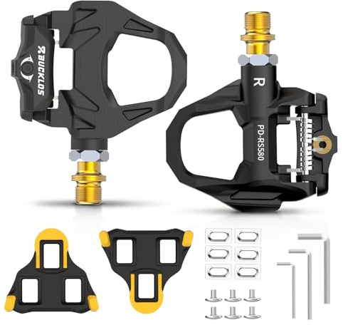 AEYINO 9/16 Nylon Road Bike Clipless Pedals - Compatible with Cleat | Compatible with Ultegra & road cleat systems, smooth sealed bearings, durable nylon, ideal for indoor cycling & outdoor road