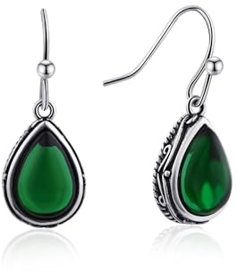 SIXDUTON Tropfenform Ohrringe für Damen Boho Ohrringe Hängend | Retro Tropfen Ohrringe für Damen mit Stein Anhänger, Hängend Ohrringe Schmuck Geschenke für Hochzeits Geburtstag Party