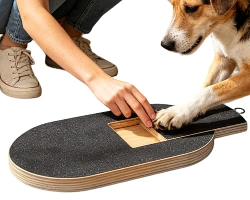 Genérico Tabla Rascadora para Perros Juguete Rascador Madera con | Almohadilla rascadora de uñas caninas Para suelo alfombrado, enriquecimiento cerebral y juego antiaburrimiento en casa