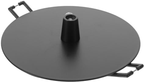 MUSISALY Einbau Deckenplatte aus Metall Runde Flache Halterung in Schwarz für LED Einheit und Downlight Basis Sicherer Halt bei Renovierung