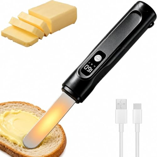 Couteau à Beurre Chauffant, Tartineur Électrique for Beurre Dur et Fromage