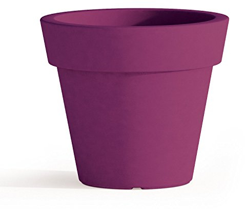 Vaso Begonia In Resina Tondo H95 Viola Ø 110Cm