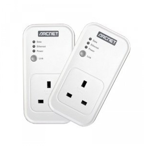 BT 200Mbps Arcnet Powerline Starter Kit with Passthrough - 2 Pack