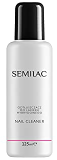 Semilac Gel Nail Prep & Wipe Cleaner 125 ml. Nail Polish Residue Cleaner with Isopropanol Multi-purpose Nail Degreaser & Cleanse. Removes Sticky Layers For A Long Lasting Manicure.