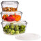 Trendglas Jena Mikrowellen 3-er Set Centric GP mit Glas- und Kunststoffdeckel (0,5/0,8/1,6 Liter)