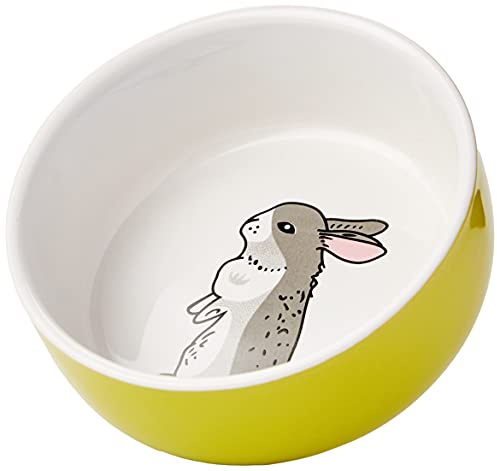 Nobby Gnagare keramisk skål Rabbit grön/vit Ø 11 cm x 4,5 cm